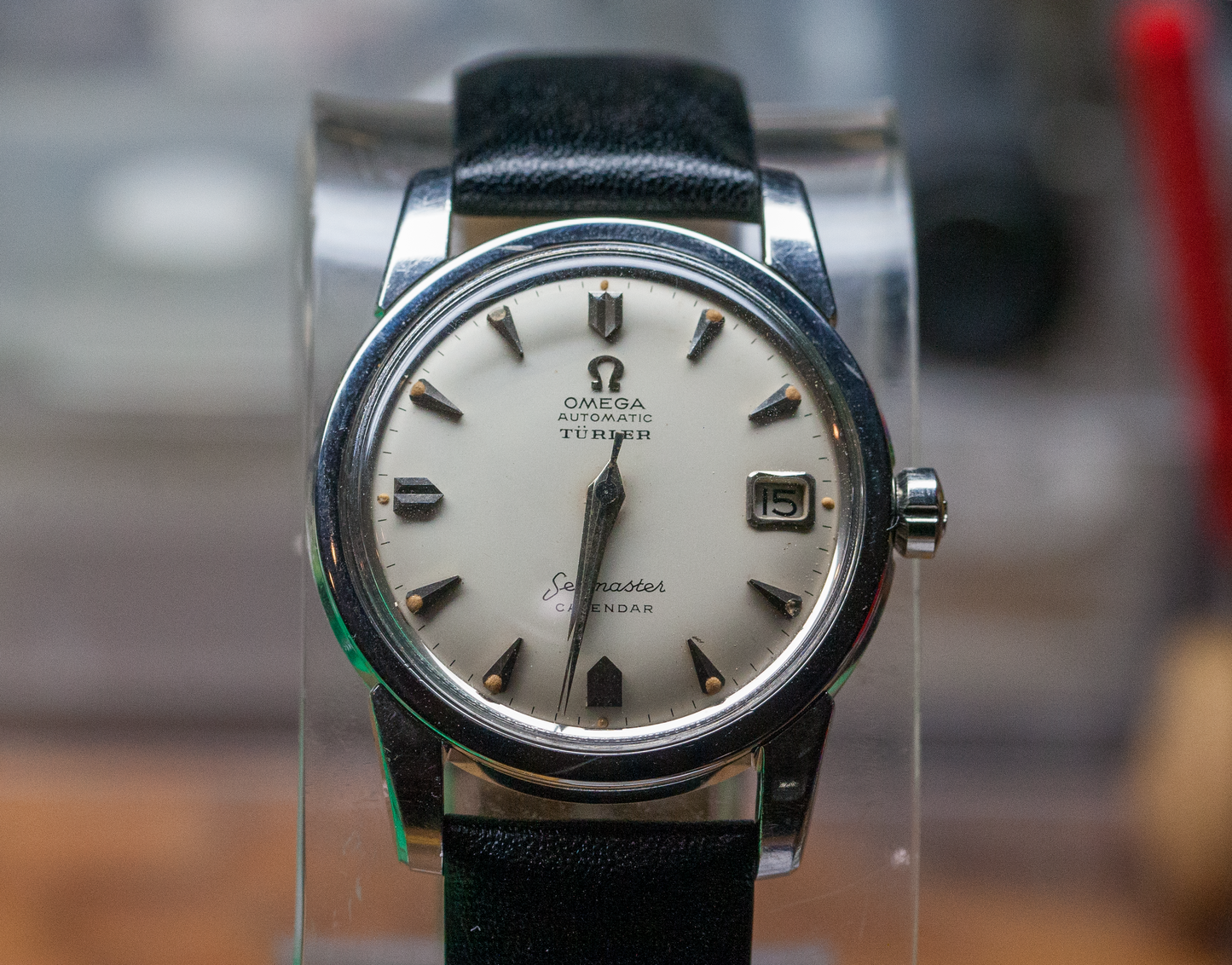 1950s Omega Seamaster Calendar, signed by Türler 34mm